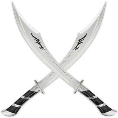 Arabian Scimitar Swords Set with Custom Ething