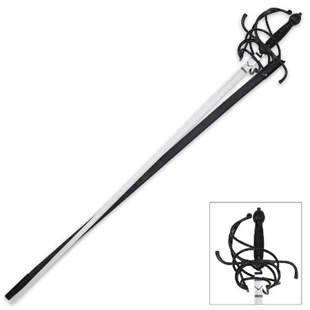 Black Fencing Rapier