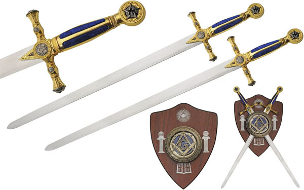 Mason Swords Set with Display