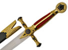 Masonic Swords With Red Accents