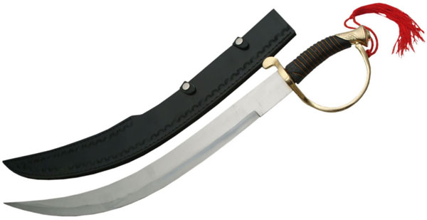 Pirate Scimitar with Gold Accents
