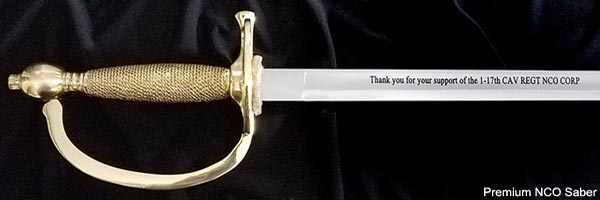 Custom Engraved NCO Sword