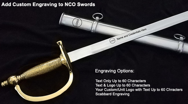 Custom Engraved NCO Swords