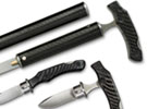 Carbon Fiber Cane Sword w/ Lockback Knife