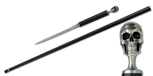 Dragon King Skull Spike Cane Swords