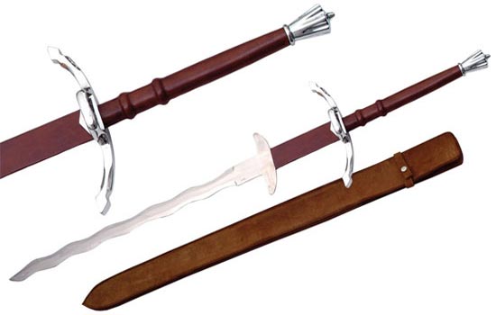 Medieval Flamberge Swords