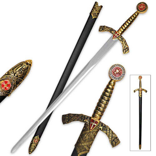 Golden Knight Middle Ages Swords