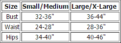 renaissance Costume Sizes