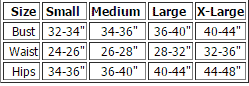 Women Pirate Coat Sizes